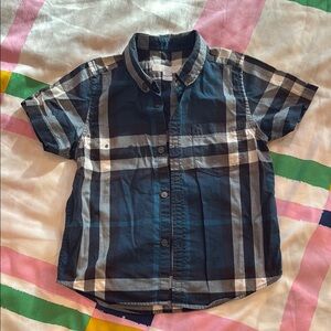 Kids Blue Plaid Shirt